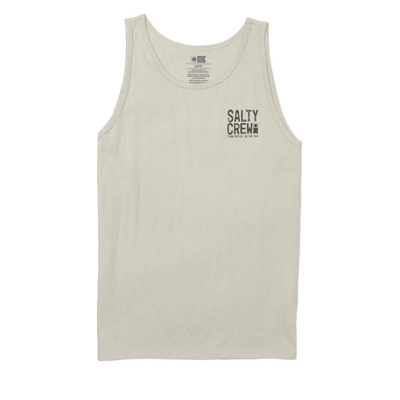 Load image into Gallery viewer, Bone tank top with 'Salty Crew' logo on a white background
