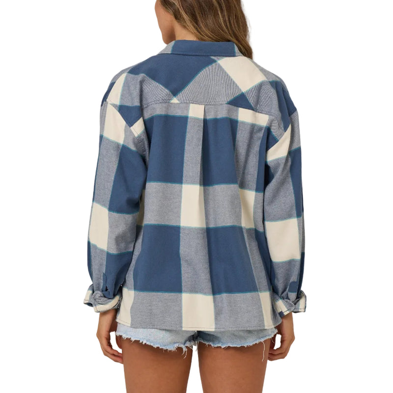 Load image into Gallery viewer, Person wearing a blue and white checkered shirt with a neutral background

