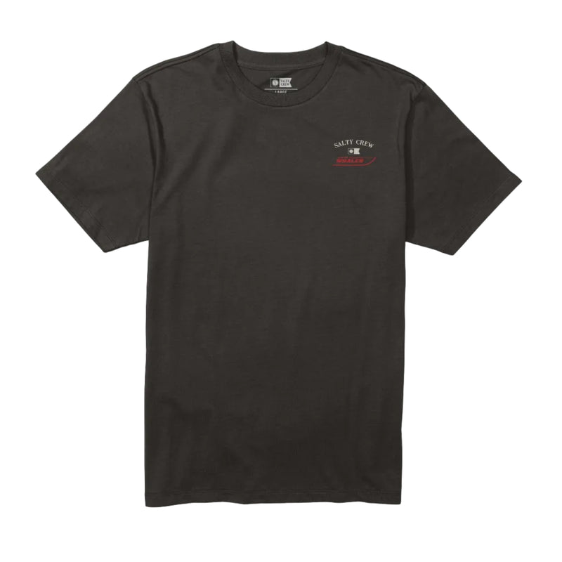 Load image into Gallery viewer, Black t-shirt with a logo on a white background
