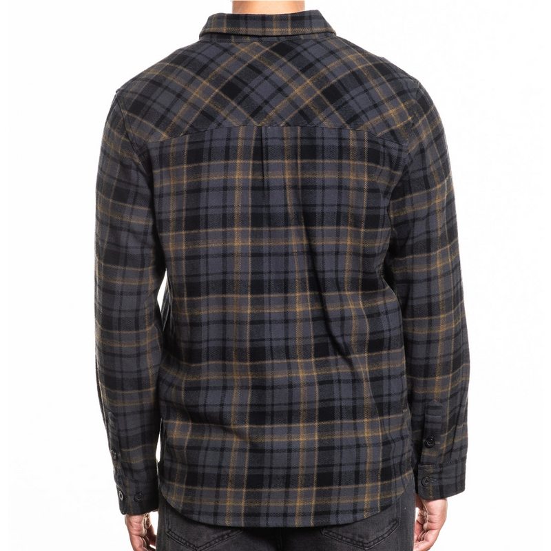 Load image into Gallery viewer, Plaid shirt worn by a person on a white background
