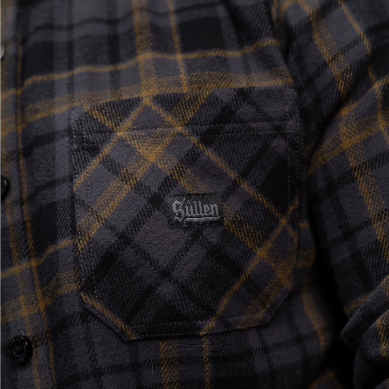 Load image into Gallery viewer, Plaid shirt with a brand logo on the chest pocket
