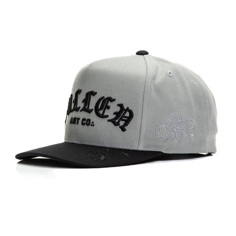 Load image into Gallery viewer, Gray and black cap with branding on a white background
