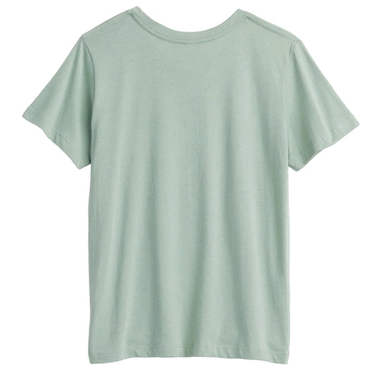 Back of light green women's Pendleton t-shirt on a white background