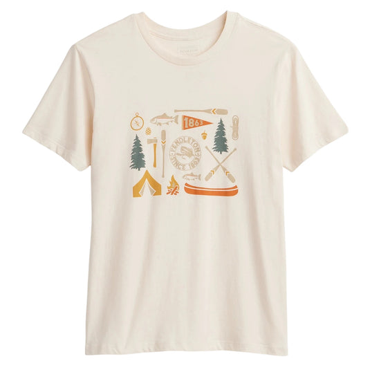 Bring Pendleton’s adventurous spirit to your everyday style with this soft, breathable cotton T-shirt in off white featuring camp-life-inspired screen-printed graphics and a heritage-inspired design. The women's relaxed fit makes it ideal for camping, travel, outdoor adventures, and comfortable weekend wear.