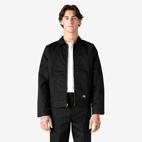 Dickies TJ15 Lined Eisenhower Jacket - Black - Front