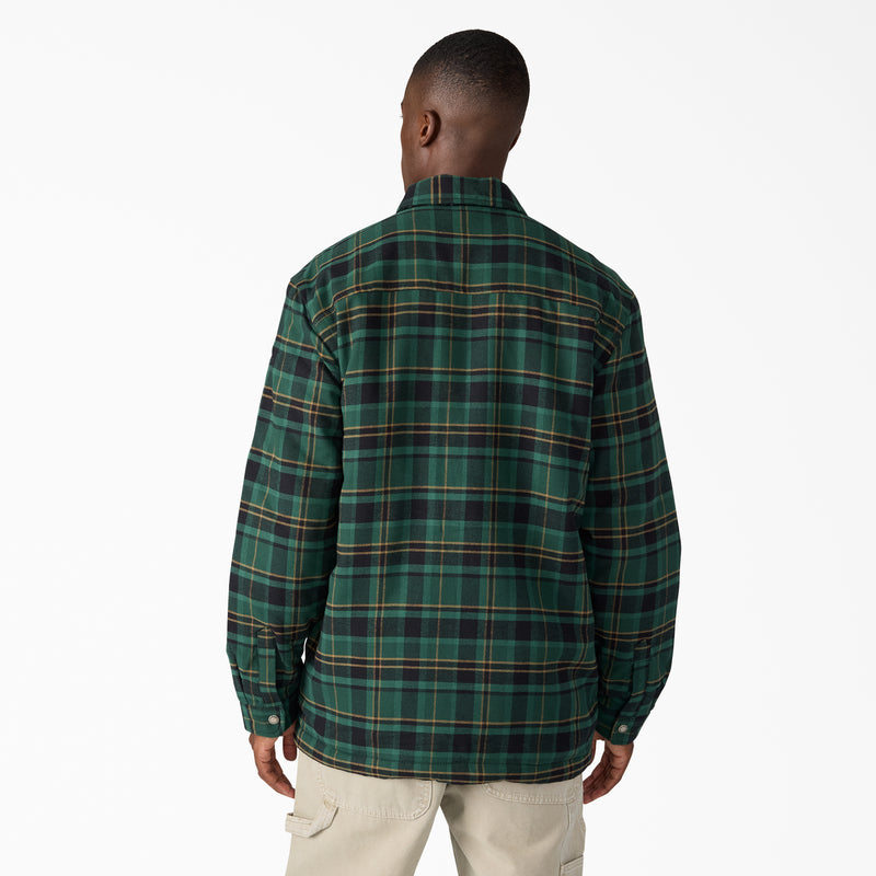 Load image into Gallery viewer, Dickies Fleece Lined Flannel Shirt Jacket - Cypress - Back
