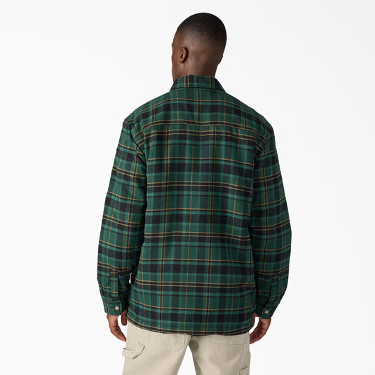 Dickies Fleece Lined Flannel Shirt Jacket - Cypress - Back