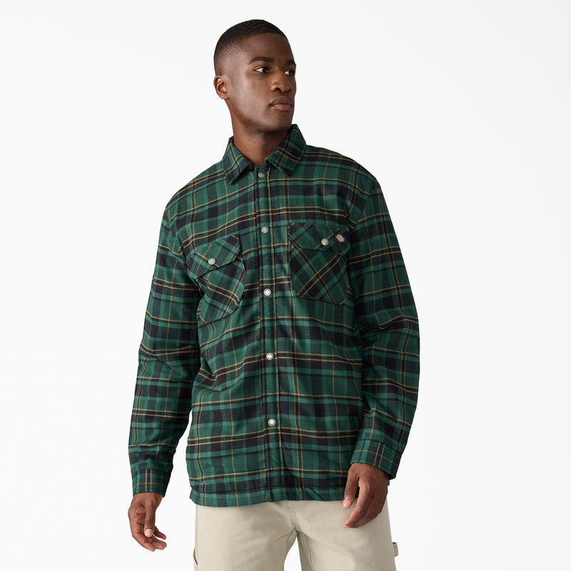 Load image into Gallery viewer, Dickies Fleece Lined Flannel Shirt Jacket - Cypress - Front
