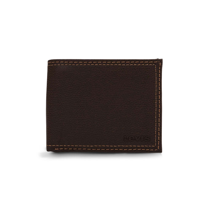 Levi's RFID Traveler Wallet w/ Zipper - Brown - Front