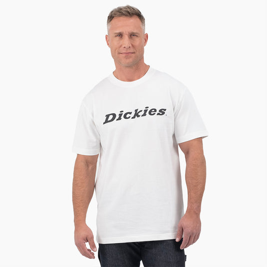 Dickies Short Sleeve Heavyweight Wordmark Tee White - Front