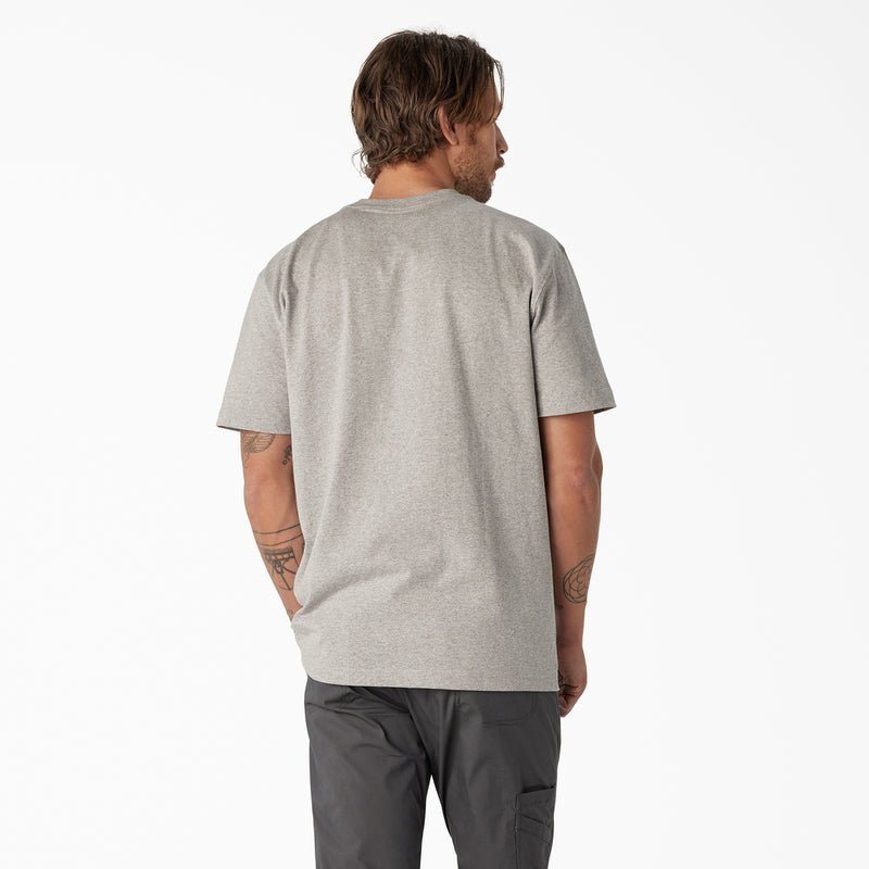 Load image into Gallery viewer, Dickies Short Sleeve Heavyweight Logo Tee Heather Gray - Back
