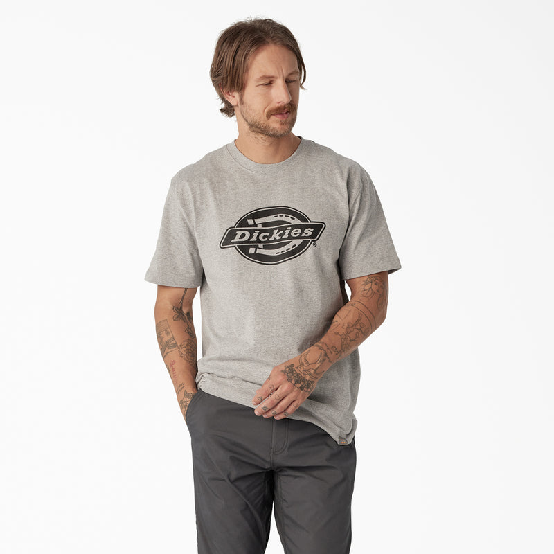 Load image into Gallery viewer, Dickies Short Sleeve Heavyweight Logo Tee Heather Gray - Front

