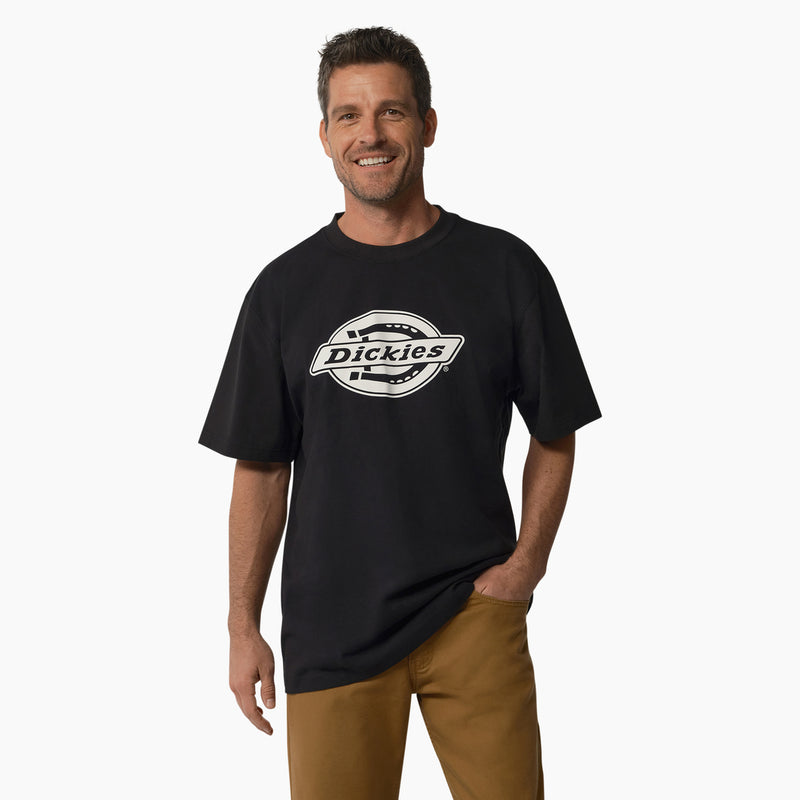 Load image into Gallery viewer, Dickies Short Sleeve Heavyweight Logo Tee Knit Black
