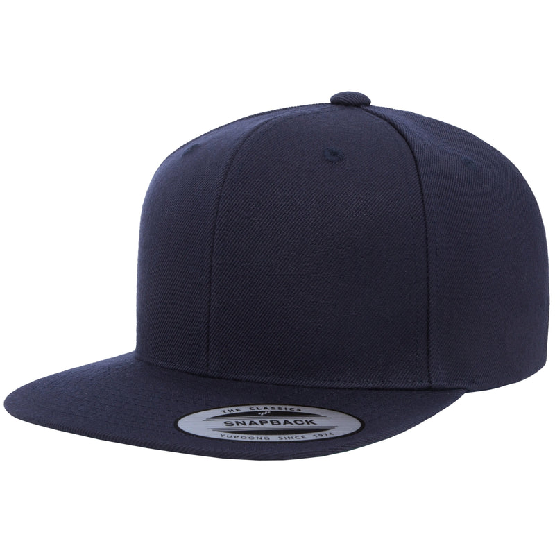 Load image into Gallery viewer,  Dark navy blue 6-panel snapback cap 
