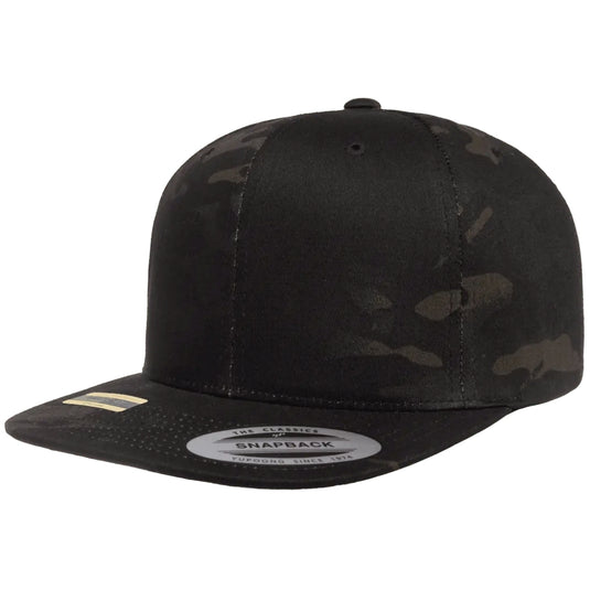 Black camouflage snapback cap 