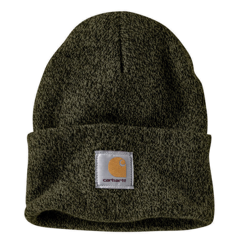 Load image into Gallery viewer, Carhartt A18 Knit Cuffed Beanie - Basil/Black Marl
