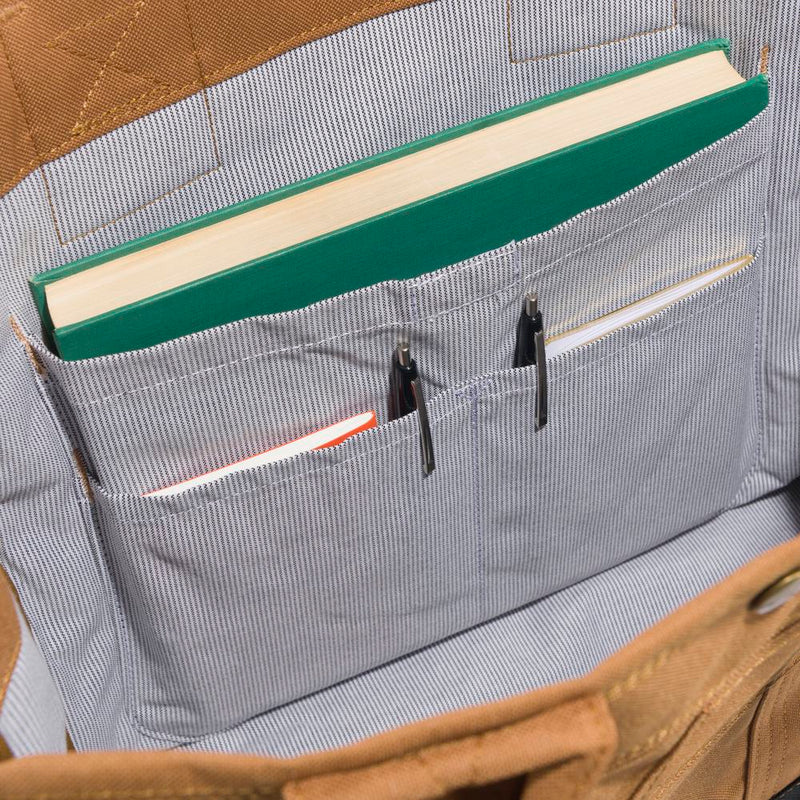 Load image into Gallery viewer, Carhartt Vertical Snap Tote - Carhartt Brwon - Inside
