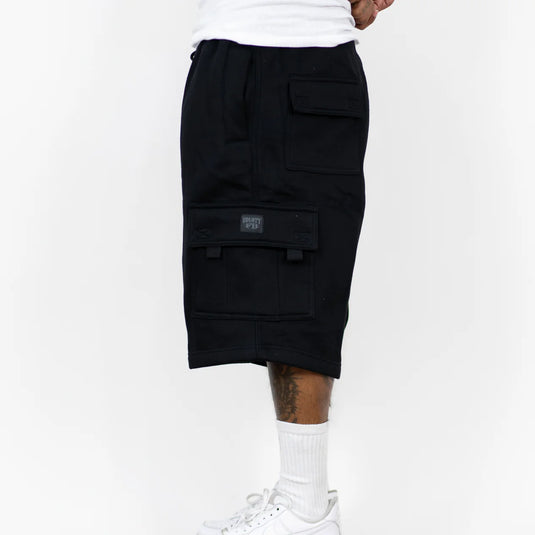 FB County Cargo Sweat Shorts - Black - Side