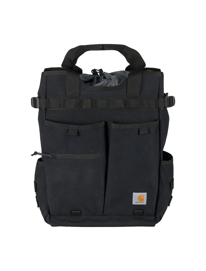 Load image into Gallery viewer, Carhartt Cinch-Top Convertible Tote Backpack - Black - Front
