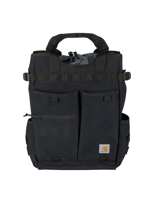 Carhartt Cinch-Top Convertible Tote Backpack - Black - Front