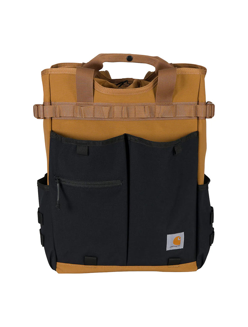 Load image into Gallery viewer, Carhartt Cinch-Top Convertible Tote Backpack - Carhartt Brown - Front
