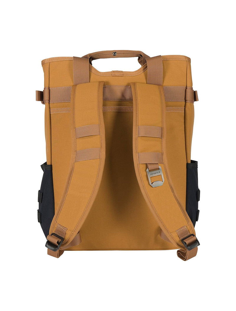 Load image into Gallery viewer, Carhartt Cinch-Top Convertible Tote Backpack - Carhartt Brown - Back

