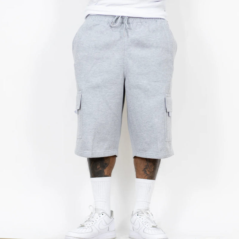 Load image into Gallery viewer, FB County Cargo Sweat Shorts - Gray - Front

