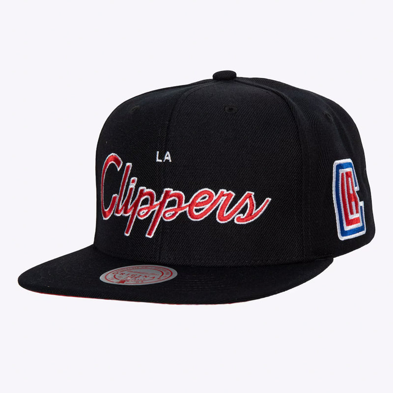 Load image into Gallery viewer, Mitchell &amp; Ness Clippers Team Script 2.0 Snapback - Front

