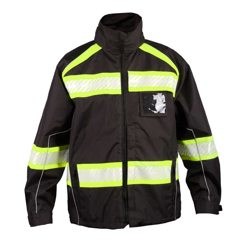 Load image into Gallery viewer,  Kishigo B300 Enhanced Visibility Black Jacket - ghost model front
