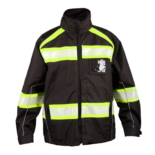  Kishigo B300 Enhanced Visibility Black Jacket - ghost model front