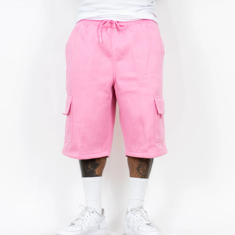 Load image into Gallery viewer, FB County Cargo Sweat Shorts - Pink - Front
