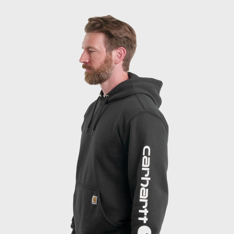Load and play video in Gallery viewer, Carhartt K288 Loose Fit Midweight Logo Sleeve Graphic Hoodie
