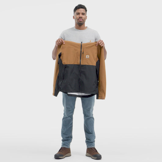 S23_105751-B47_AV2Carhartt Storm Defender Relaxed Fit Lightweight Packable Jacket - Video - How to pack
