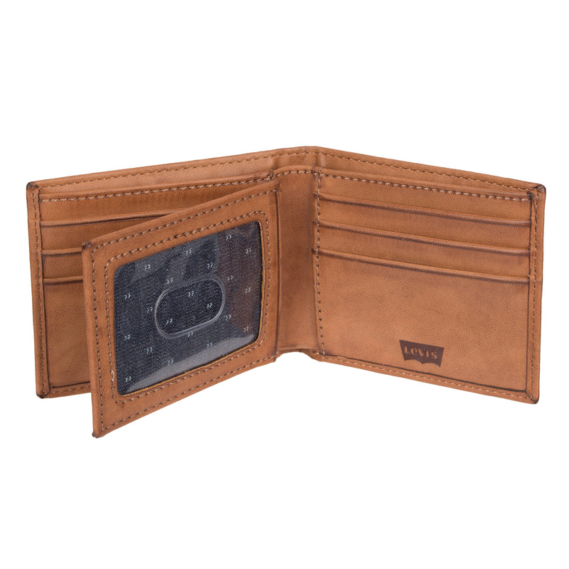 Load image into Gallery viewer, Levi&#39;s RFID Extra Capacity Slimfold Wallet - Tan - Inside
