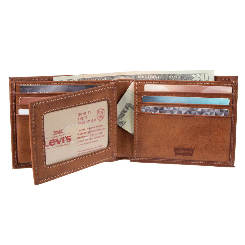 Load image into Gallery viewer, Levi&#39;s RFID Extra Capacity Slimfold Wallet - Tan - Full

