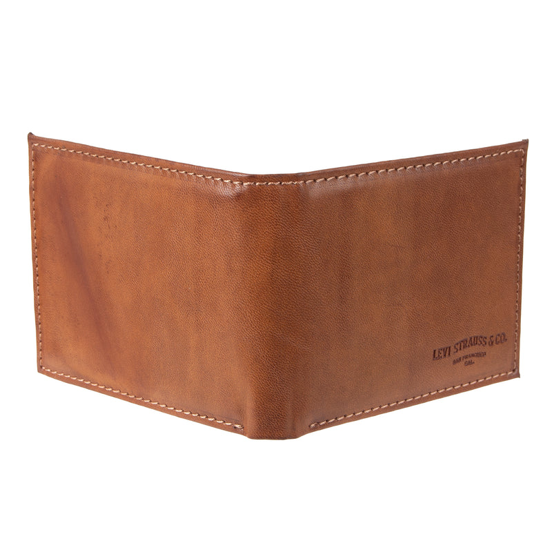 Load image into Gallery viewer, Levi&#39;s RFID Extra Capacity Slimfold Wallet - Tan - Back
