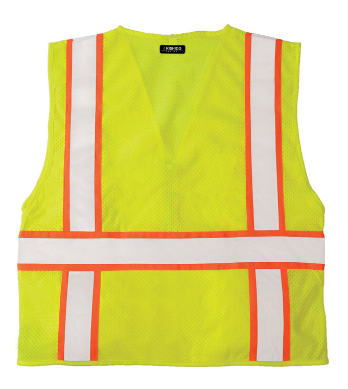 Load image into Gallery viewer, Kishigo 1163 UltraCool Mesh Vest - Lime - Back
