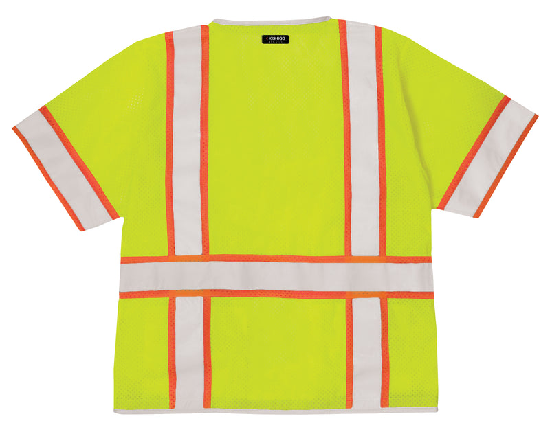 Load image into Gallery viewer, Kisigo 1550 Class 3 Brilliant Series Heavy Duty Vest - Lime back
