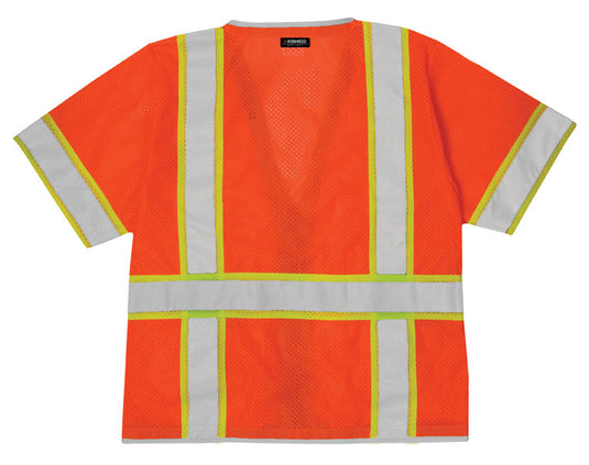 Kishigo 1551 Brilliant S/S Mesh Vest - Orange - Back