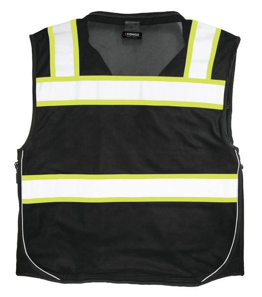 Kishigo B500 Premium Black Series safety vest - back