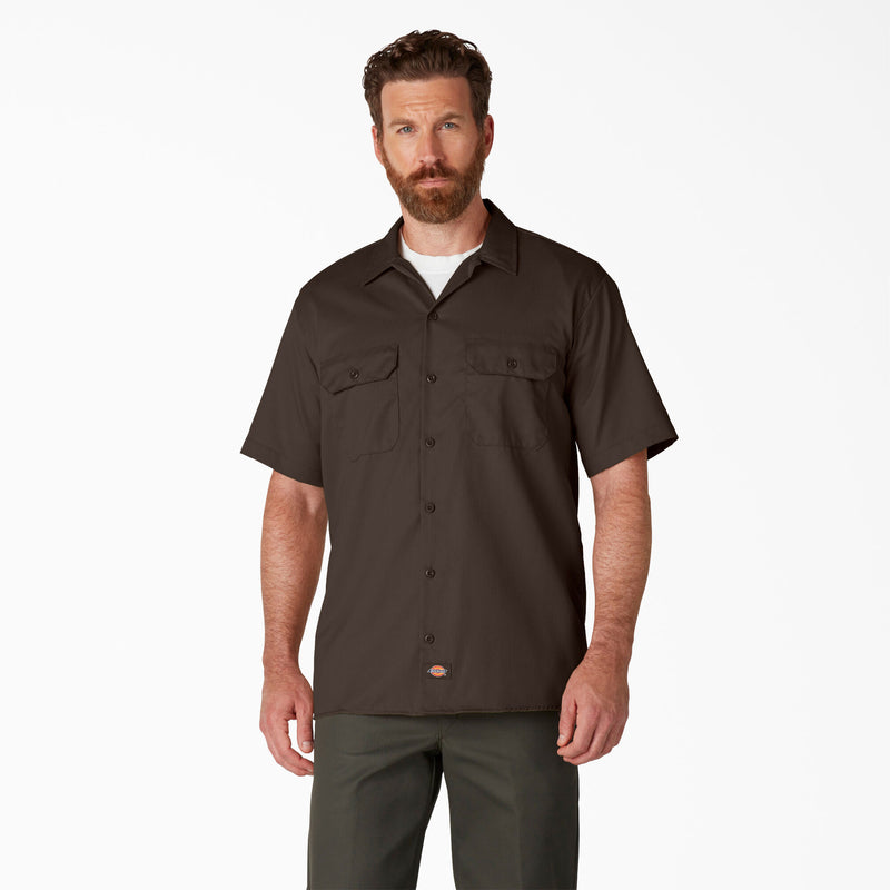 Load image into Gallery viewer, Dickies Original 1574 Short Sleeve Work Shirt - Dark Brown DB
