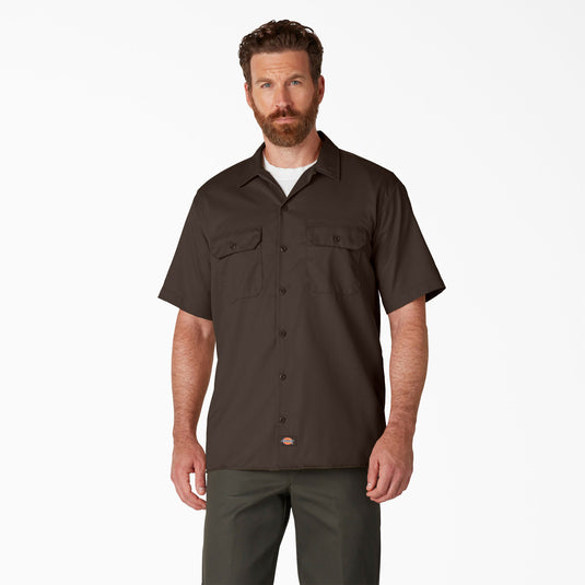 Dickies Original 1574 Short Sleeve Work Shirt - Dark Brown DB